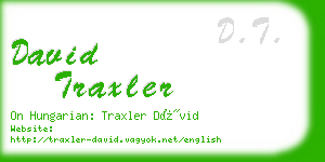 david traxler business card